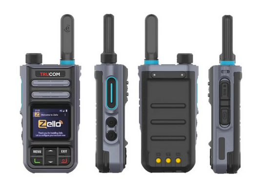 TRUCOM T16 Zello POC Global Encrypted Walkie Talkie Unlimited Range - IP67 waterproof, GPS tracking, WiFi & Bluetooth, 72H Battery, 210 Countries Coverage