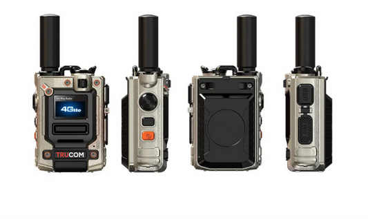 TRUCOM T08 Global Long Range PTT Walkie Talkie - Encrypted Two-Way Radio - 72H Battery, Lightweight & LED Flashlight, 210 Countries Coverage
