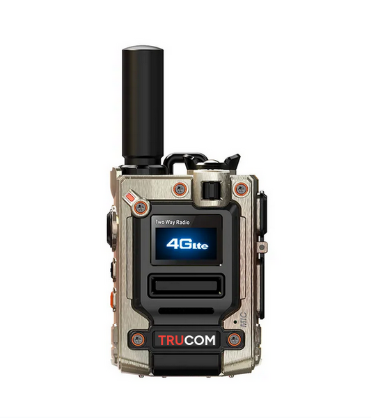 TRUCOM T08 Global Long Range PTT Walkie Talkie - Encrypted Two-Way Radio - 72H Battery, Lightweight & LED Flashlight, 210 Countries Coverage