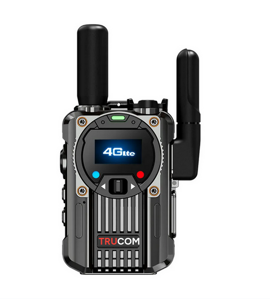 TRUCOM T66 Global Walkie Talkie Unlimited Range Encrypted Two-Way Radio - 72H Battery, FM Radio, Lightweight & LED Flashlight, 210 Countries Coverage