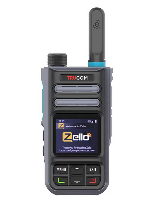 TRUCOM T16 Zello POC Global Encrypted Walkie Talkie Unlimited Range - IP67 waterproof, GPS tracking, WiFi & Bluetooth, 72H Battery, 210 Countries Coverage